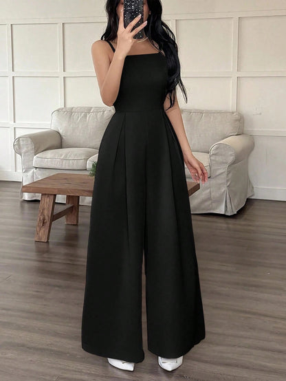 Sleeveless loose jumpsuit