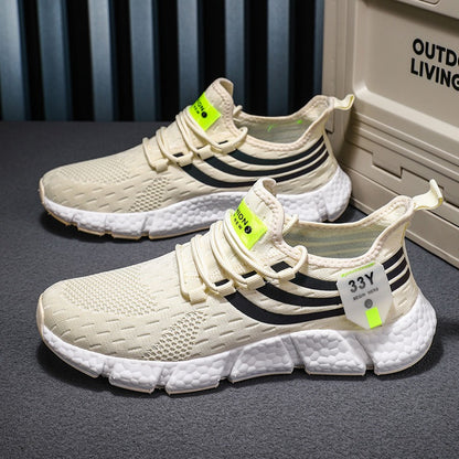 Men's running shoes men's lightweight sports shoes fly woven breathable fashionable men's shoes