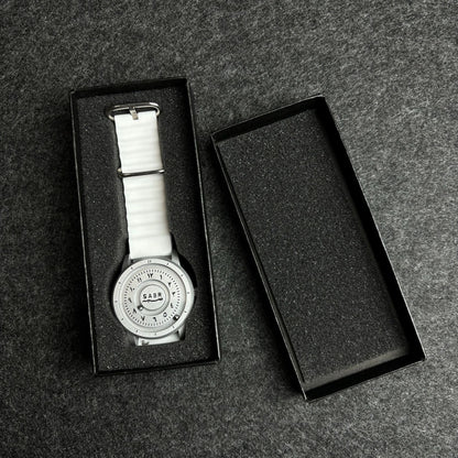 Casual Arabic Numeral Quartz Men's Watch with Magnetic Floating Design, Water Resistant, Fashionable and Unique Style