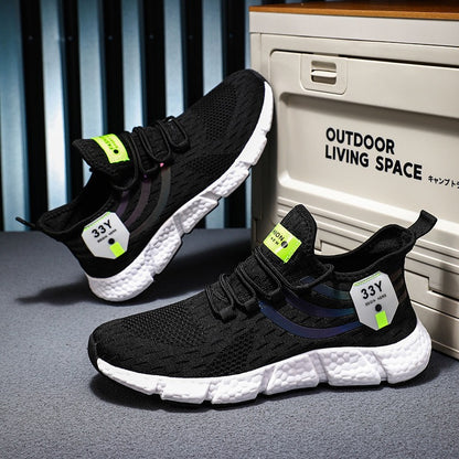 Men's running shoes men's lightweight sports shoes fly woven breathable fashionable men's shoes