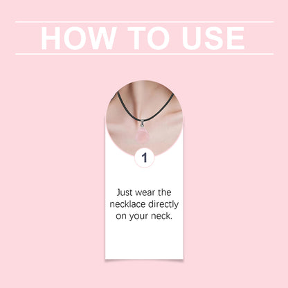 Hoexe Exquisite Powder Crystal Necklace Light Luxury Niche Ins Simple Style Everyday Clavicle Chain Gentle Temperament