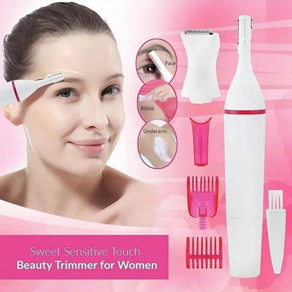 Five-in-One Multi-Functional Women's Electric Eyebrow Trimmer Portable Travel Hair Removal Device Full Body Shaver