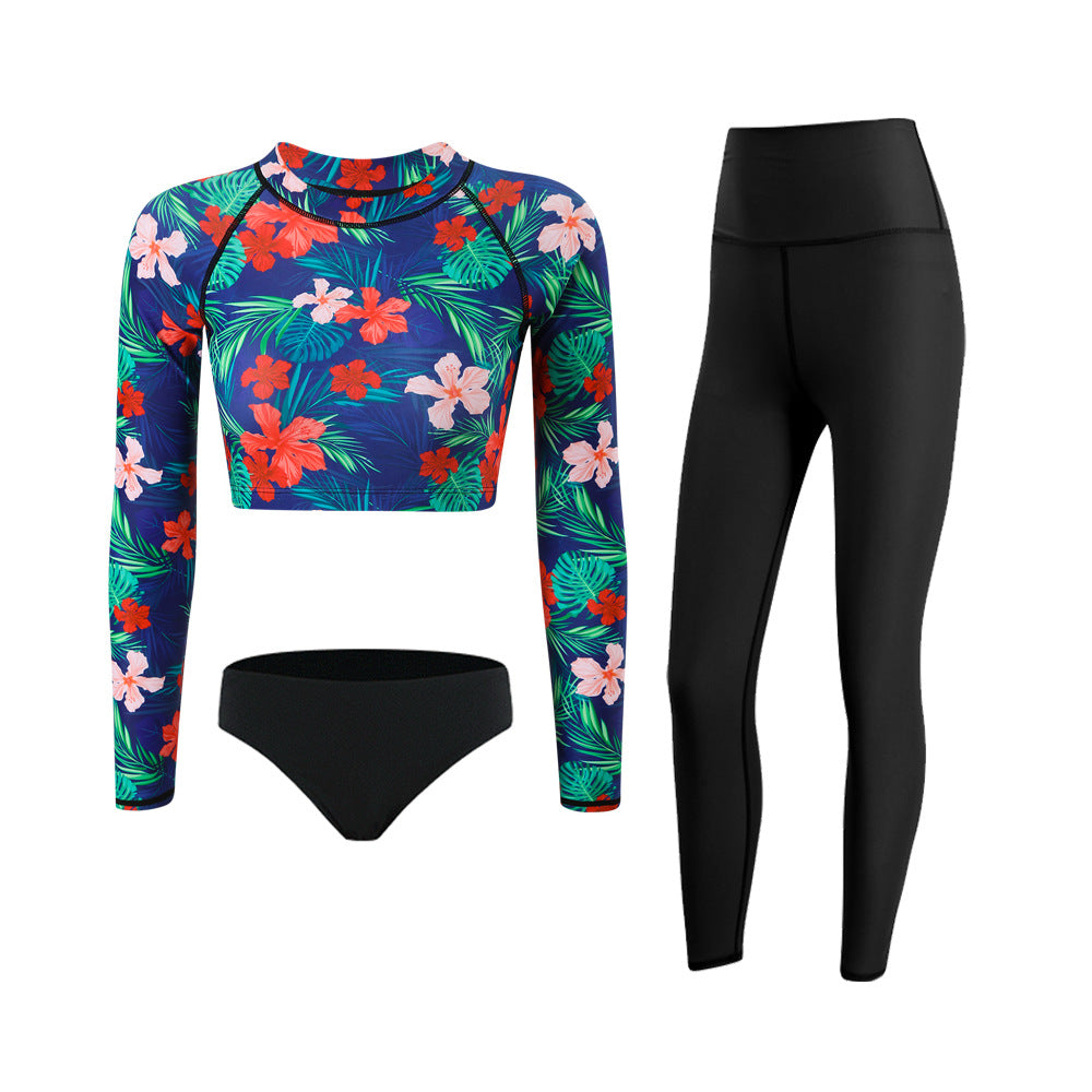 Long Sleeve Swimwear Women's Separated Long Pants