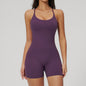 Sleeveless slim fit backless jumpsuit