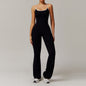 Cross back trumpet jumpsuit