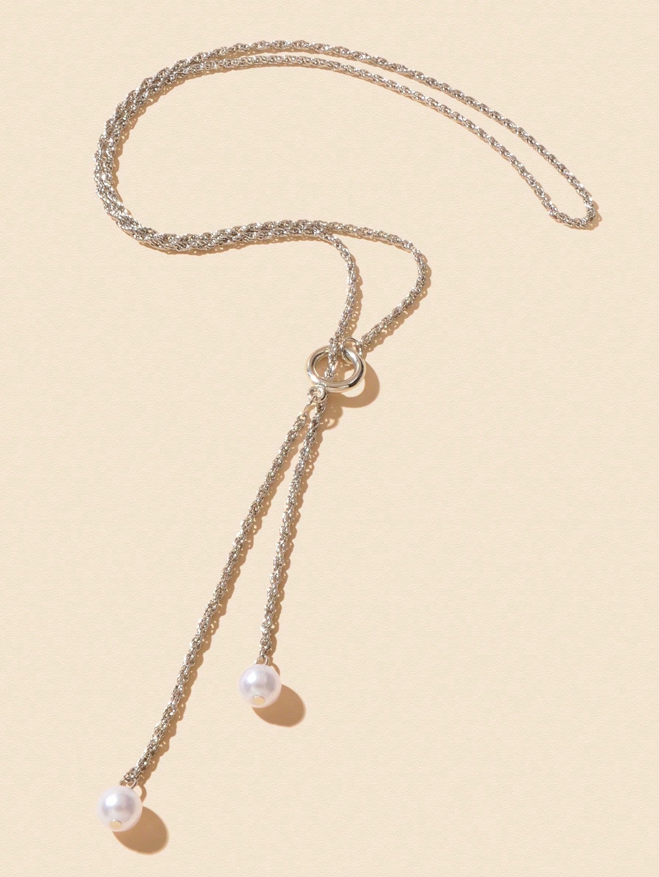 Pearl Pendant Lariat Long Necklace Elegant Versatile Jewelry