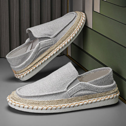 Fisherman Shoes Men's Breathable Cloth Shoes Hanfu Shoes Men's Casual Slip-On Loafers Driving Old Beijing Cloth Shoes