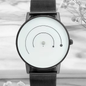 New concept pointerless watch with mesh dial, trendy and fashionable steel strap watch for young people.