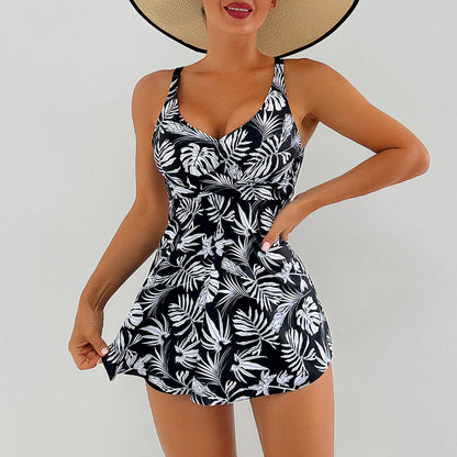 Printed Skirt-style Bikini Bottoms  Swimwear