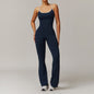 Cross back trumpet jumpsuit