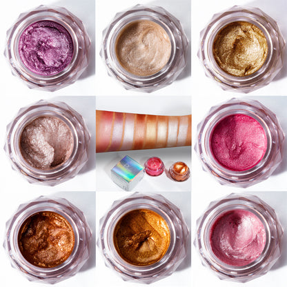 Pudaier Jelly Gel Face Highlighter Body Highlighter Mermaid Eyeshadow