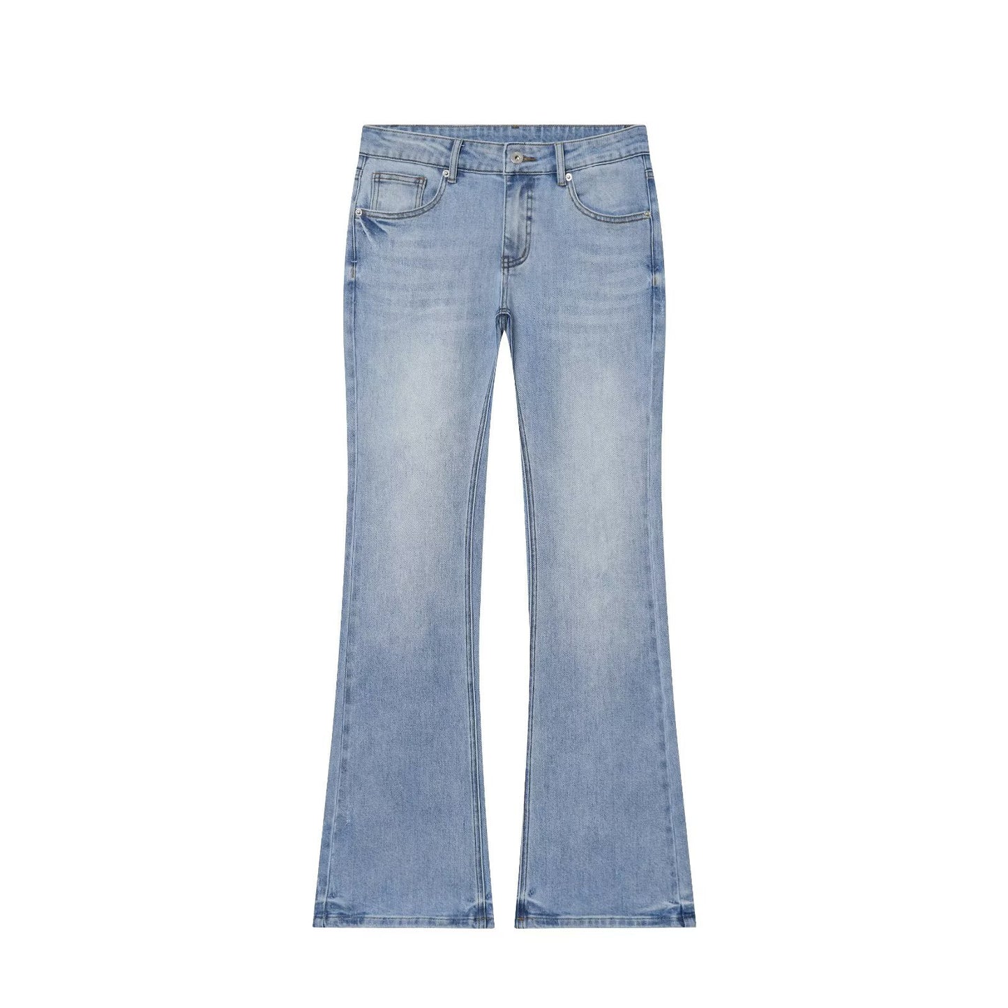 Retro style low waisted flared jeans