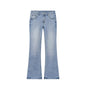 Retro style low waisted flared jeans