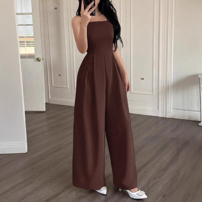 Sleeveless loose jumpsuit