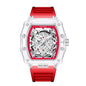 Cross-border Watch Unique Barrel-shaped Quartz Watch Fashion Transparent Men's Watch Waterproof Wristwatch