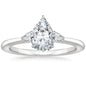 Fashion Luxury Three-Stone Diamond Ring 1 Carat Wedding Ring S925 Sterling Silver Plated 18K Gold Lab-Grown Diamond Ring for Women