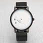 New concept pointerless watch with mesh dial, trendy and fashionable steel strap watch for young people.