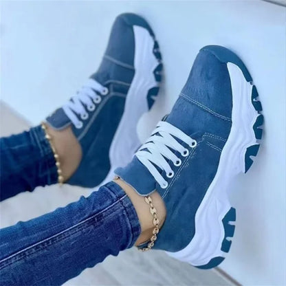 Women Sneakers Fashion Platform Lace Up Casual Sports Shoes Comfortable Running Ladies Vulcanized Shoes Female Footwear