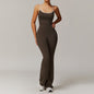 Cross back trumpet jumpsuit