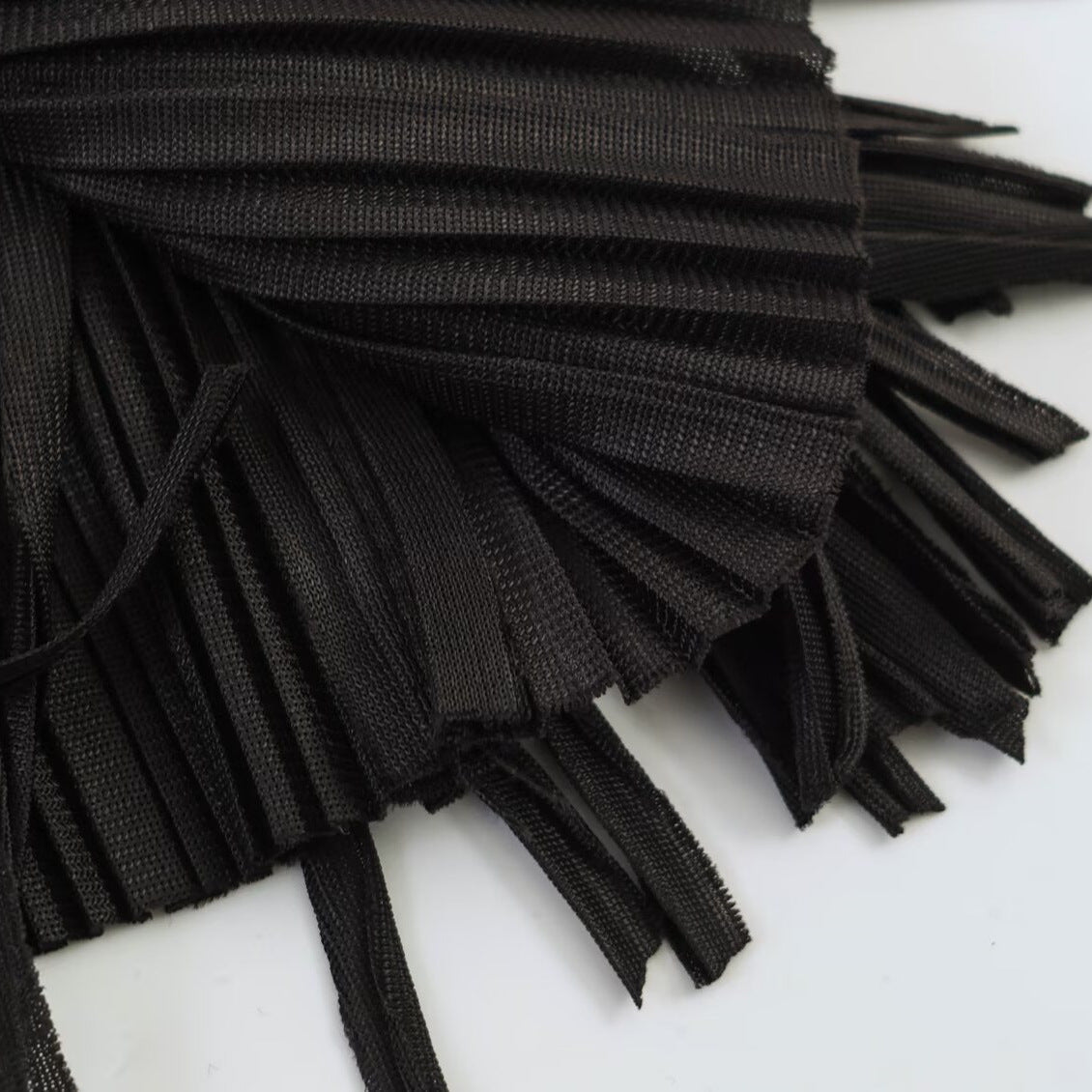 Street handmade tassel elastic waist skirt