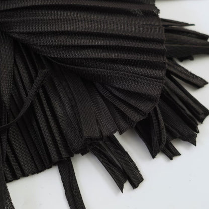 Street handmade tassel elastic waist skirt