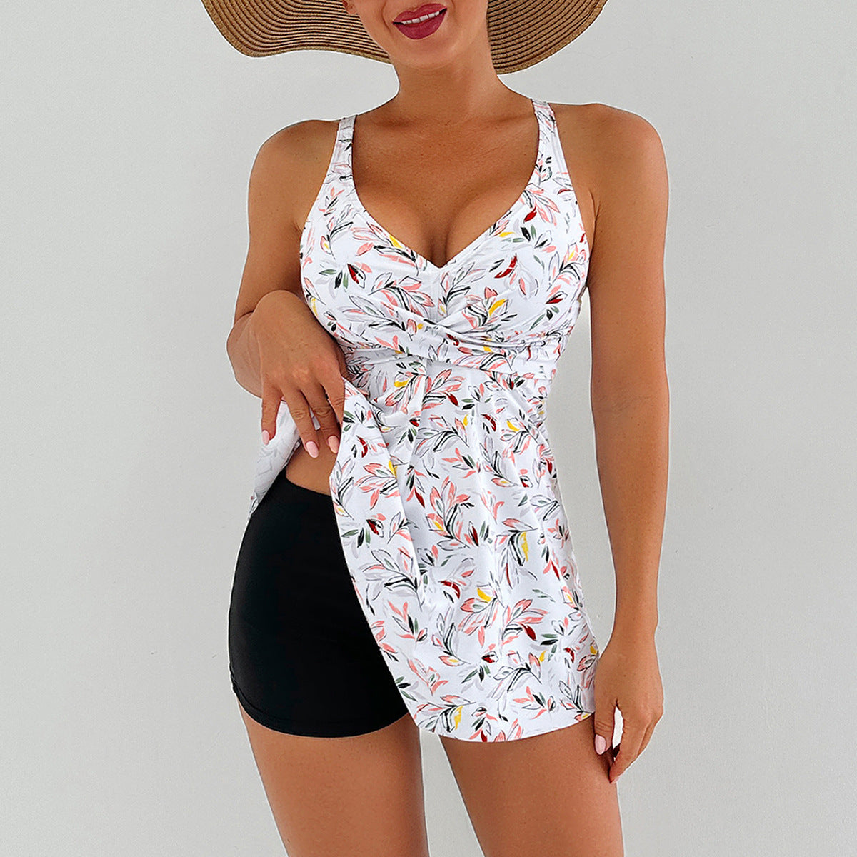 Printed Skirt-style Bikini Bottoms  Swimwear
