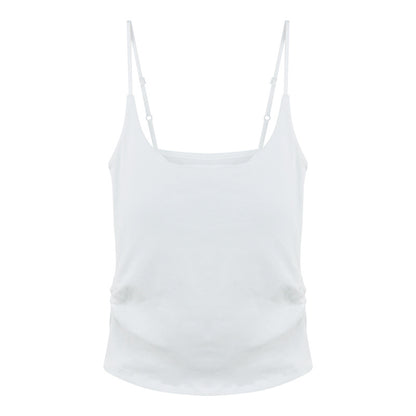 Vest with Padded Brapicy Girl Strap Top