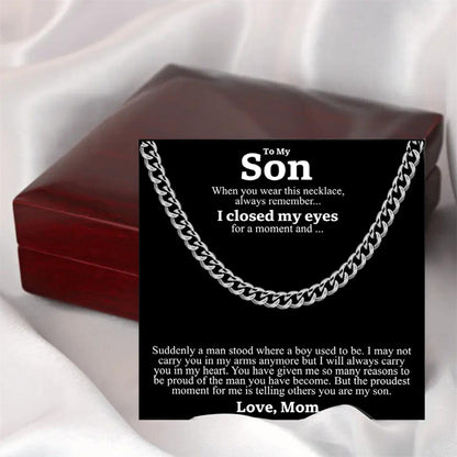 Stainless Steel Necklace Men Titanium Cuban Chain Polished Round Hip Hop Fashion Jewelry