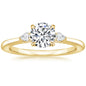 Fashion Luxury Three-Stone Diamond Ring 1 Carat Wedding Ring S925 Sterling Silver Plated 18K Gold Lab-Grown Diamond Ring for Women