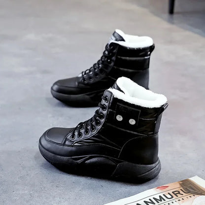 Winter Snow Boots for Women Cotton Shoes Ladies Plush Ankle Boots Chunky Women Sneaker Warm High Top Ankle Boot Botas Mujer