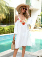 Beach Dress with Off-Shoulder V-Neck Bikini Cover-Up Style