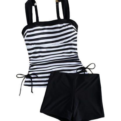 Bikini Set Women Printed Briefs Swimsuit Stripe Bikini