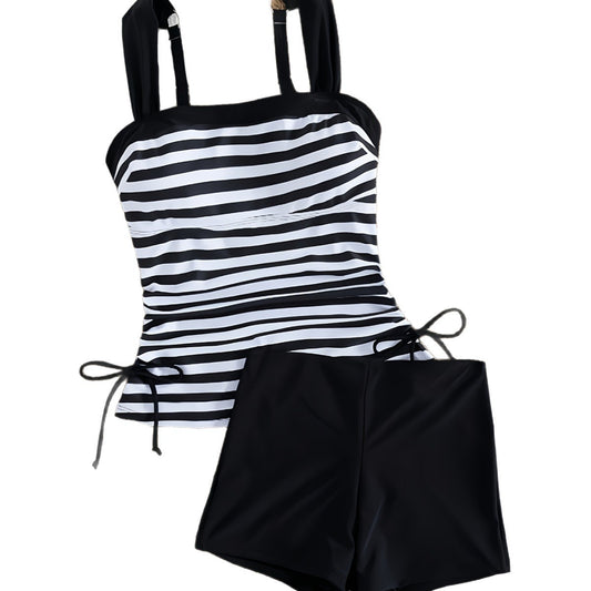 Bikini Set Women Printed Briefs Swimsuit Stripe Bikini