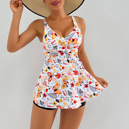 Printed Skirt-style Bikini Bottoms  Swimwear