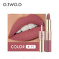 O.TWO.O 12 Colors Lips Makeup Lipstick  Lip Gloss Long Lasting Moisture Cosmetic Lipstick Red Lip Matte Lipstick Waterproof