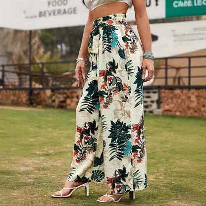 Loose lace up pants