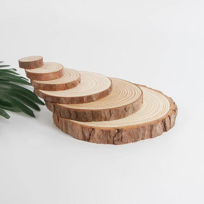Round Wood Piece Handmade DIY Material Hand-Painted Year Round Piece Log Piece Background Wall Decoration Kindergarten Ring Creation Wood Piece