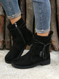 Women Belt Buckle Ankle Boots Chunky Chelsea Boots Autumn Winter Female New Designer Brand Mid Heels Casual Vintage Boots 2024