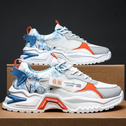Mesh height increasing dad shoes, spring new styles for teenagers, internet celebrities, trendy men's shoes, running breathable