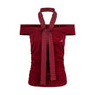 Off-Shoulder T-Shirt for Women, Fitted Slim Fit with Pleated Embroidery Short Sleeve Top