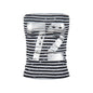 Distressed Digital Print Crop Top Stripe Star Pattern Fitted Bodycon Tank Top