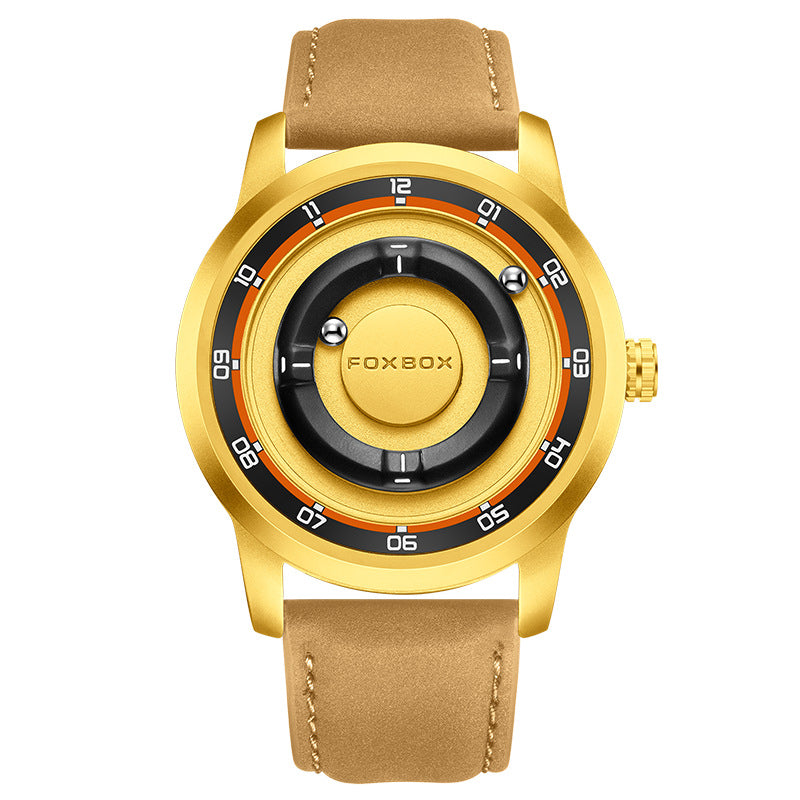 LIGE Fashionable Roman Numeral Men's Multi-Function Quartz Watch with Leather Strap and Water Resistance