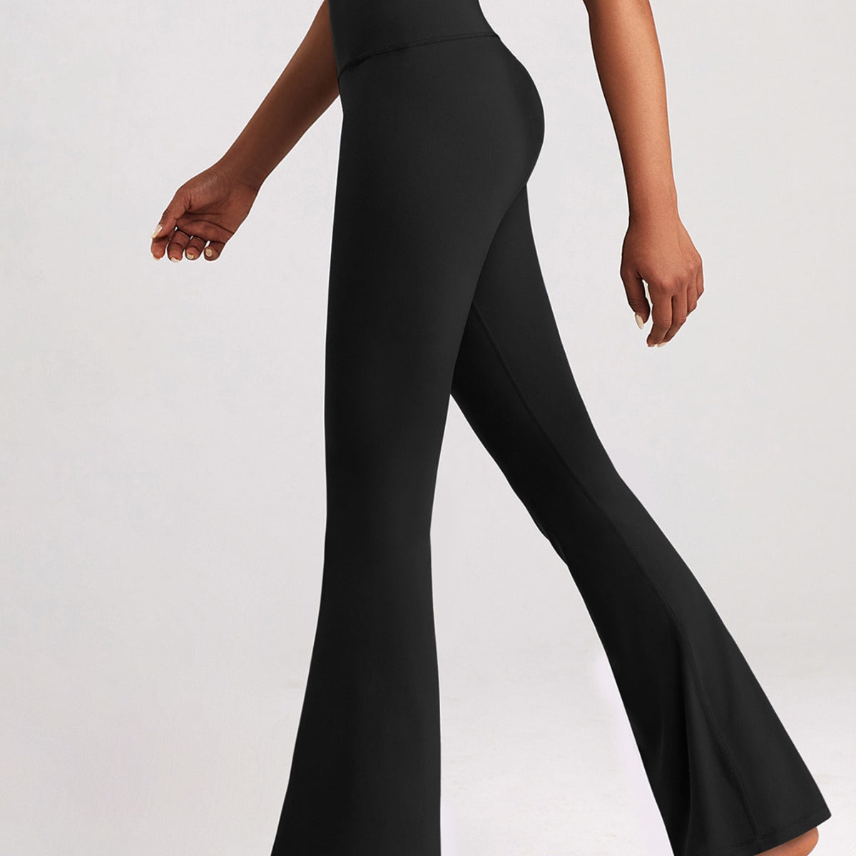 in stock High Waist Micro Yoga Pants Slimming Hip-lifting Dance Pilates Tight Pants Quick-drying Sports Fitness Horned Pants
