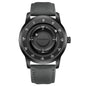 LIGE Fashionable Roman Numeral Men's Multi-Function Quartz Watch with Leather Strap and Water Resistance