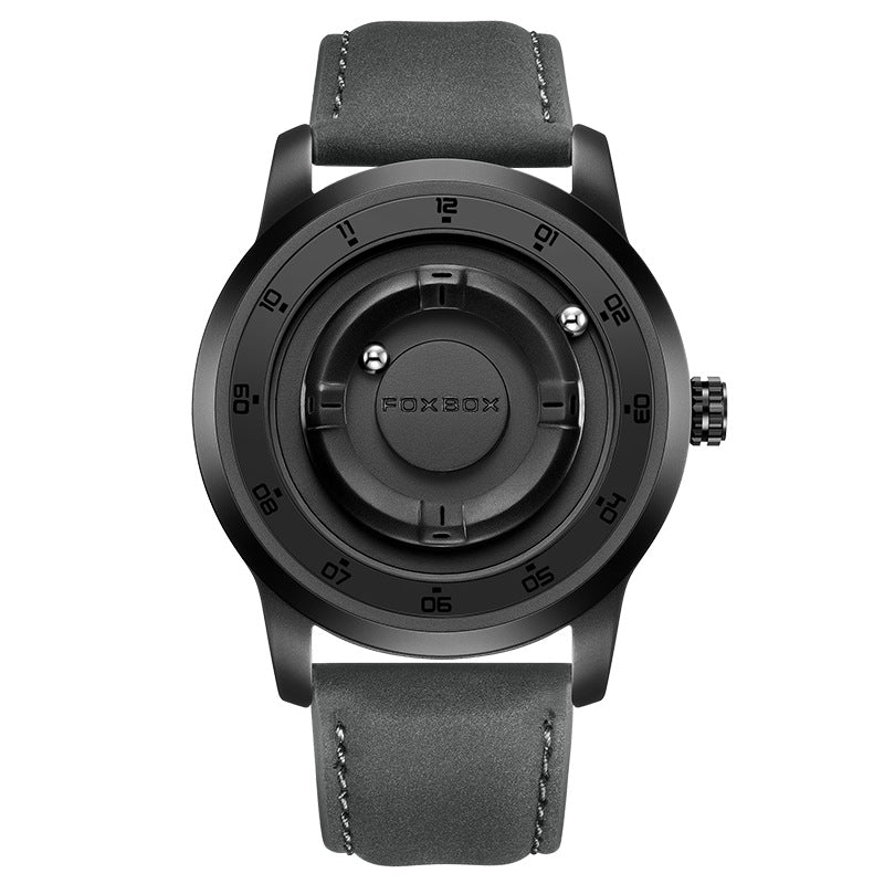 LIGE Fashionable Roman Numeral Men's Multi-Function Quartz Watch with Leather Strap and Water Resistance