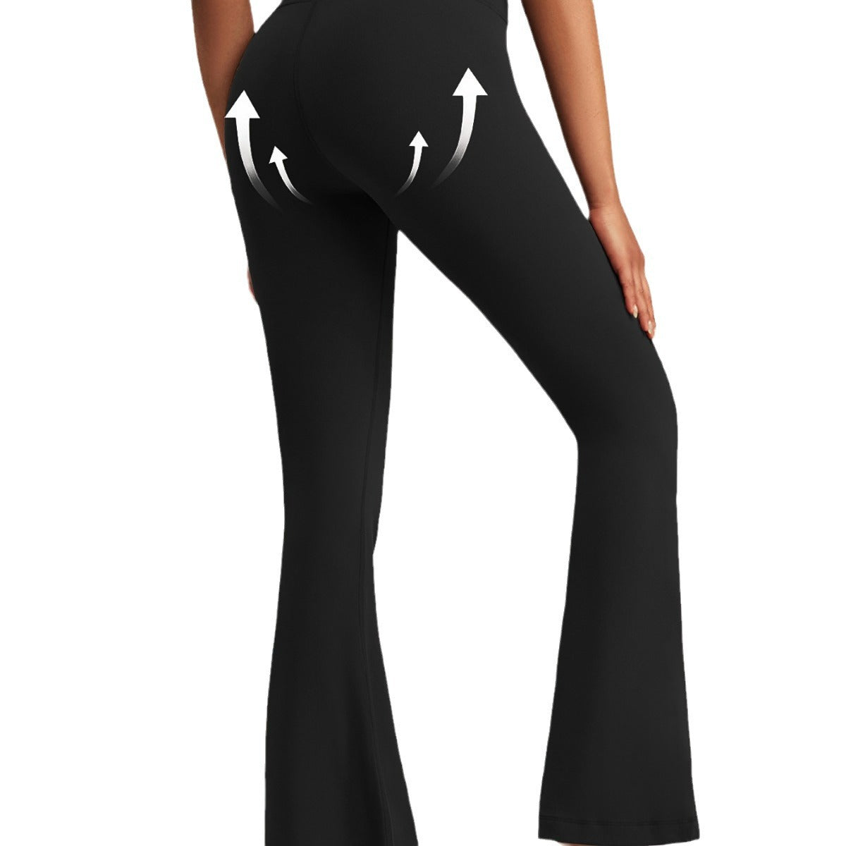 in stock High Waist Micro Yoga Pants Slimming Hip-lifting Dance Pilates Tight Pants Quick-drying Sports Fitness Horned Pants