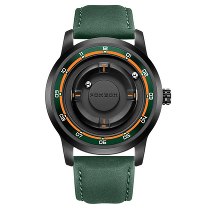 LIGE Fashionable Roman Numeral Men's Multi-Function Quartz Watch with Leather Strap and Water Resistance