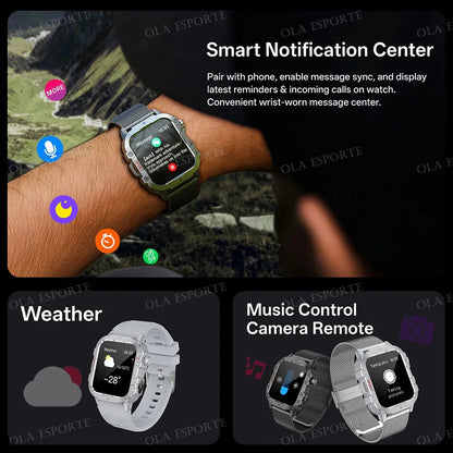 Military Smart Watch For Men – Waterproof Fitness Tracker