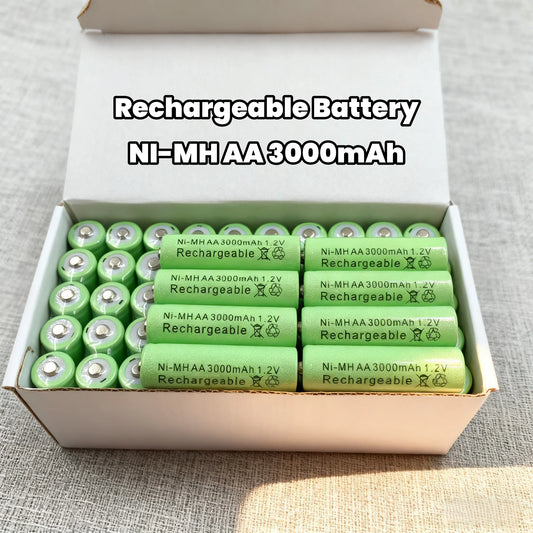 High Capacity 1.2V 3000mAh NiMH AA Rechargeable Batteries, 8-Pack with Long Life & Low Self Discharge for Toys RC Camera Flash