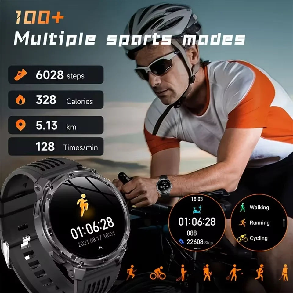 Rugged Outdoor GPS Smart Watch 1100mAh – 1.7" AMOLED